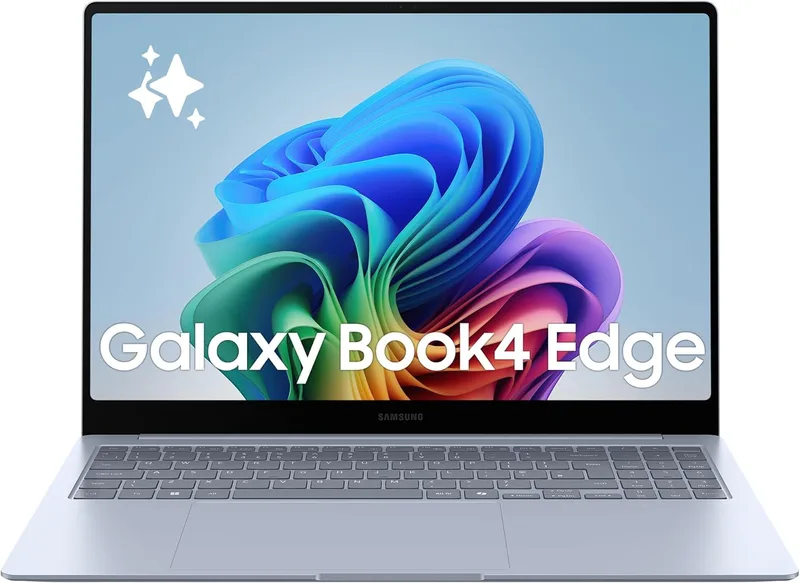 Samsung ▫️ Galaxy Book4 Edge, Portátil com IA Copilot+, PC de 16" HDR, Snapdragon X Elite X1E-84-100, 16 GM de RAM, SSD de 1 TB, GPU Qualcomm Adreno, Windows 11 Home, Azul, Teclado QWERTY espanhol