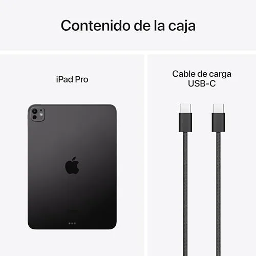 Apple ▫️ iPad Pro de 11 polegadas (M4): Ultra Retina XDR, 2 TB, câmara frontal de 12 Mpx na orientação horizontal e câmara traseira de 12 Mpx, Wi-Fi 6E, autonomia de amanhecer ao anoitecer, vidro nanotexturizado - Preto Espacial 6