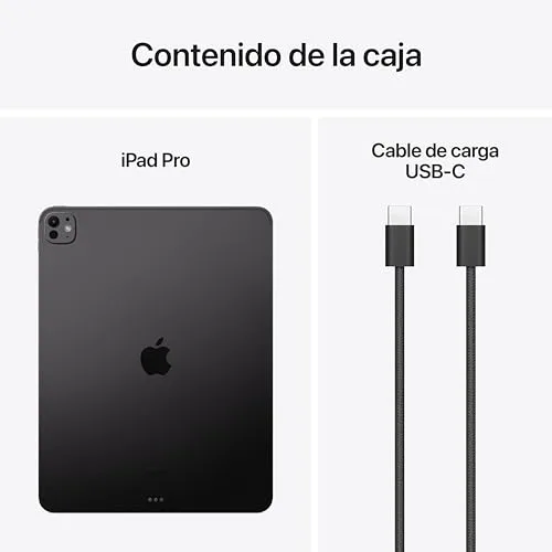 Apple ▫️ iPad Pro de 13 polegadas (M4): Ultra Retina XDR, 2 TB, câmara frontal de 12 Mpx na orientação horizontal e câmara traseira de 12 Mpx, Wi-Fi 6E, autonomia de um dia inteiro, vidro nanotexturizado - Preto Espacial 6