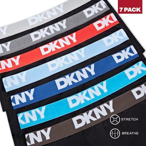 DKNY ▫️ Seattle Boxers para Homem - Embalagem múltipla | Cuecas de algodão macio e respirável | Roupa interior masculina confortável | Boxers modernos, com corte para uso diário e resistentes 4