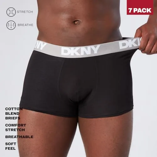 DKNY ▫️ Seattle Boxers para Homem - Embalagem múltipla | Cuecas de algodão macio e respirável | Roupa interior masculina confortável | Boxers modernos, com corte para uso diário e resistentes 5