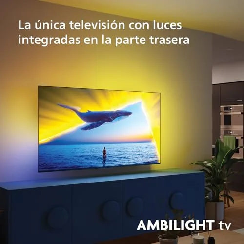 PHILIPS ▫️ Ambilight 55PUS8109 Smart TV 4K LED - Ecrã de 55 polegadas com a plataforma Titan OS, Pixel Precise Ultra HD e som Dolby Atmos, compatível com a Alexa e o Assistente do Google - Cromo acetinado 2