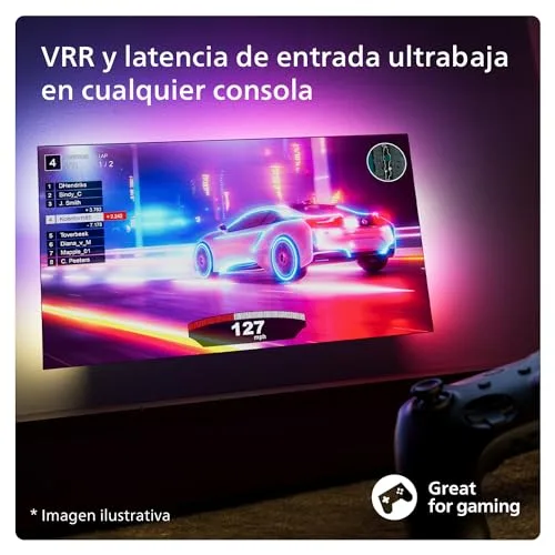 PHILIPS ▫️ Ambilight 55PUS8109 Smart TV 4K LED - Ecrã de 55 polegadas com a plataforma Titan OS, Pixel Precise Ultra HD e som Dolby Atmos, compatível com a Alexa e o Assistente do Google - Cromo acetinado 6