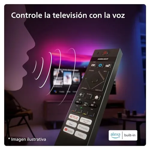 PHILIPS ▫️ Ambilight 55PUS8109 Smart TV 4K LED - Ecrã de 55 polegadas com a plataforma Titan OS, Pixel Precise Ultra HD e som Dolby Atmos, compatível com a Alexa e o Assistente do Google - Cromo acetinado 7