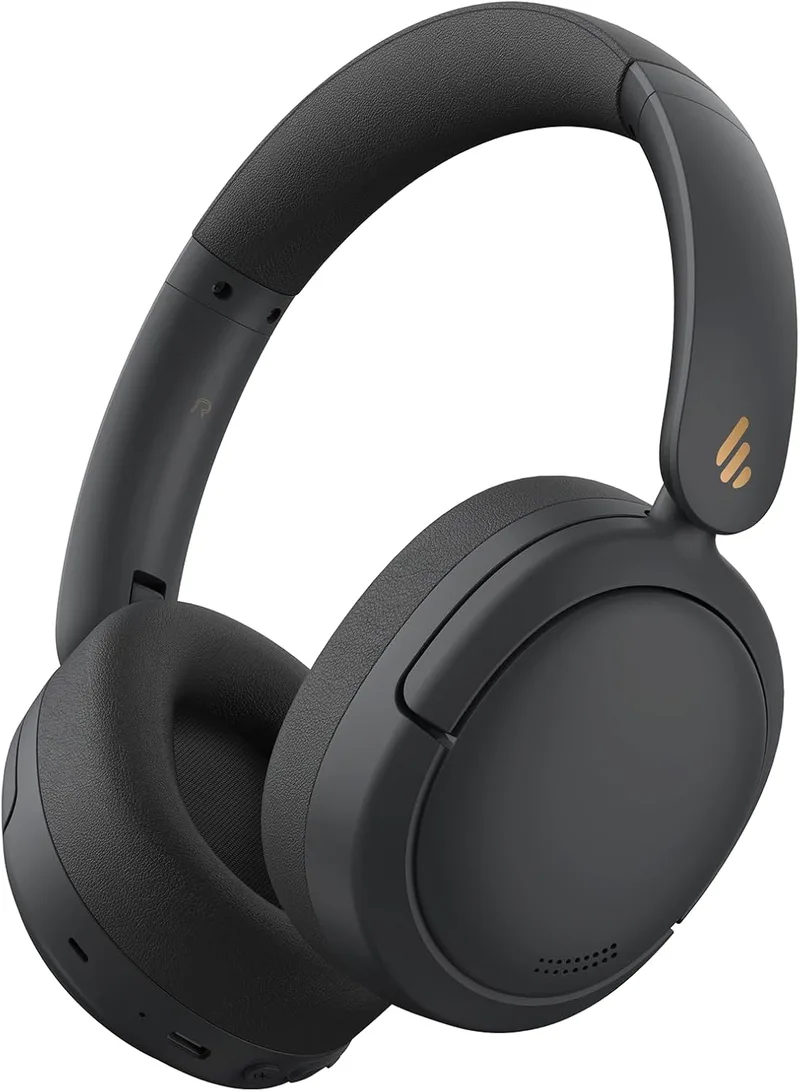 Edifier ▫️ Auscultadores W800BT Pro com cancelamento de ruído ativo híbrido, Bluetooth 5.4, áudio de alta resolução, redução de ruído nas chamadas com IA, 45 horas de autonomia, carregamento rápido, dobráveis - Preto