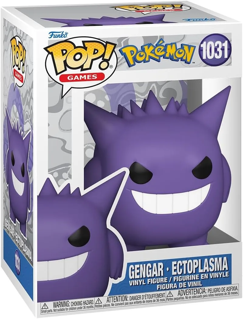 Funko ▫️ Pop! Games: Pokémon - Gengar | Produtos oficiais de videojogos - Figura de vinil colecionável para decoração - Presente geek de aniversário