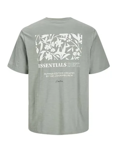JACK & JONES ▫️ Camiseta monocromática de verão com gola redonda Jjjeff – Camiseta monocromática com gola redonda para homem 2