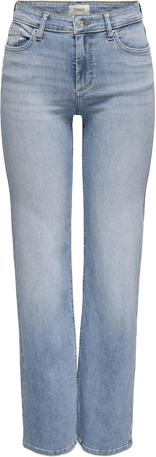 ONLY ▫️ Straight fit Jeans ONLBLUSH Mid Waist Straight Fit Jeans