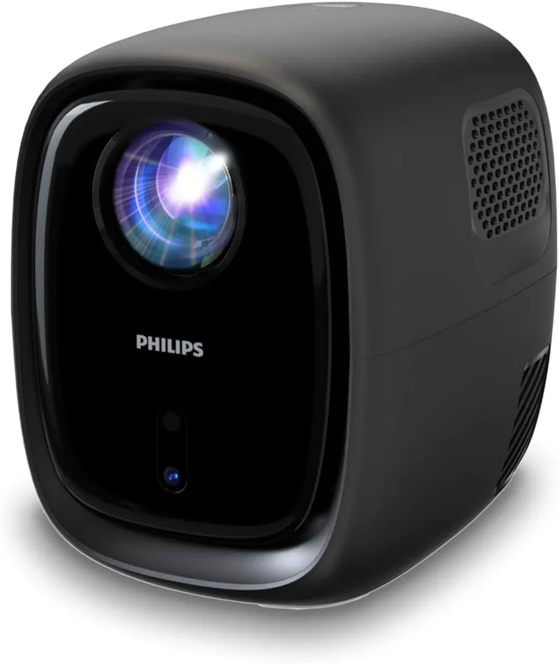 PHILIPS ▫️ Neopix 130, Projetor de cinema em casa, Correção avançada de imagem, Full HD 720p, LED, Modo Espelho Wi-Fi, Áudio estéreo, Sistema operativo conectado, Preto