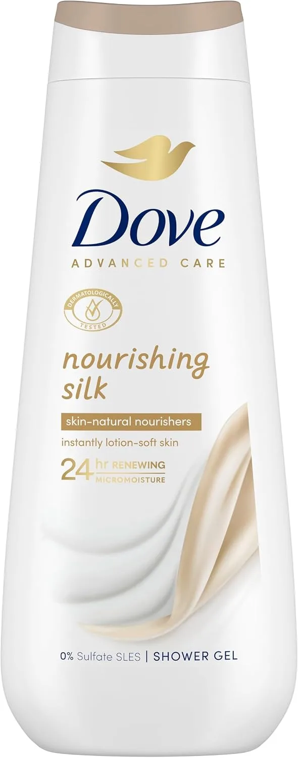 Unilever ▫️ Dove Advanced Care Gel de Banho Seda Nutritiva com Hidratantes Naturais 600 ml
