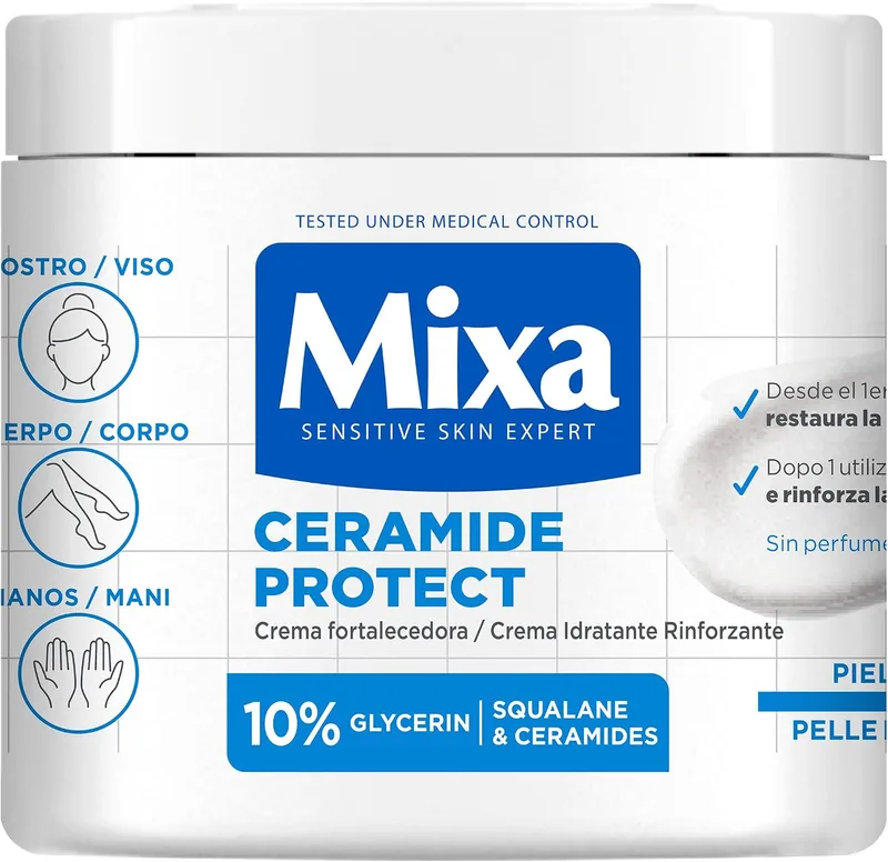Mixa ▫️ Ceramide Protect Creme Hidratante para o Corpo para Peles Muito Secas 400 ml