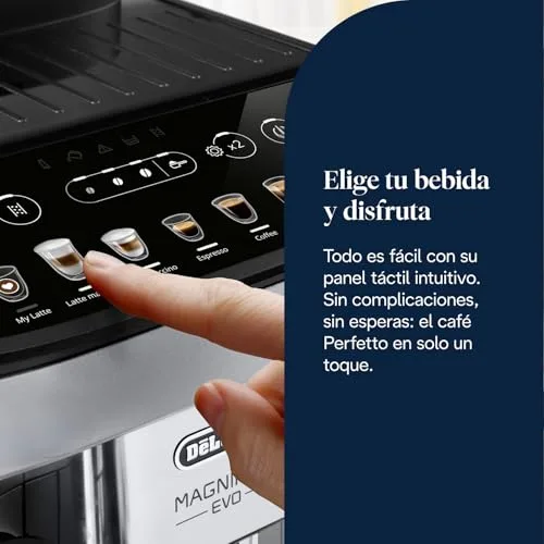De'Longhi ▫️ Magnifica Evo - Máquina de café superautomática para 7 bebidas, prateada/preta 5