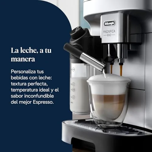 De'Longhi ▫️ Magnifica Evo - Máquina de café superautomática para 7 bebidas, prateada/preta 6