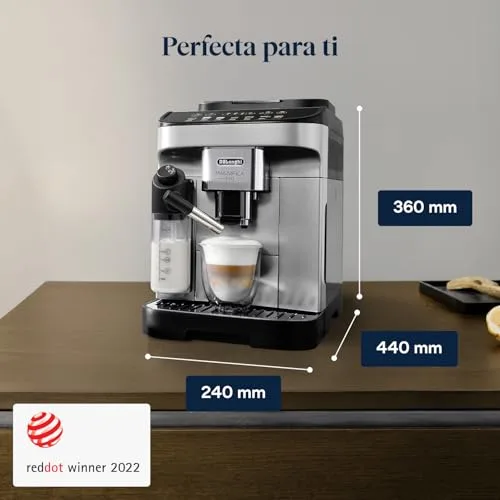 De'Longhi ▫️ Magnifica Evo - Máquina de café superautomática para 7 bebidas, prateada/preta 7