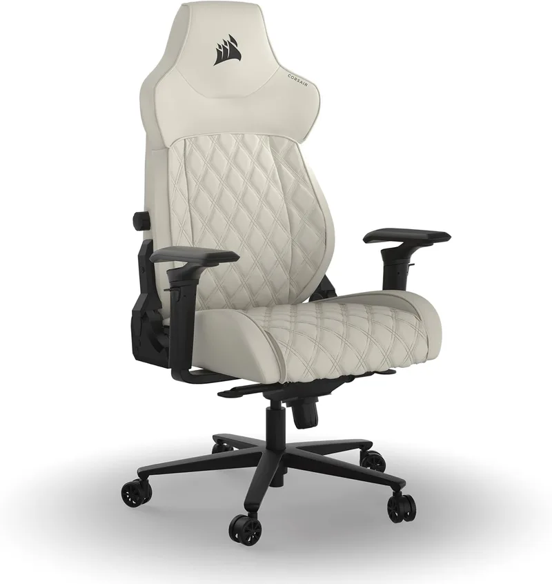 Corsair ▫️ Cadeira para jogos TC500 Luxe - Tecido respirável de qualidade superior - Assentos largos - Apoios de braços ajustáveis em 5 direcções - Apoio lombar ajustável - Reclinação 90-135° - Frost
