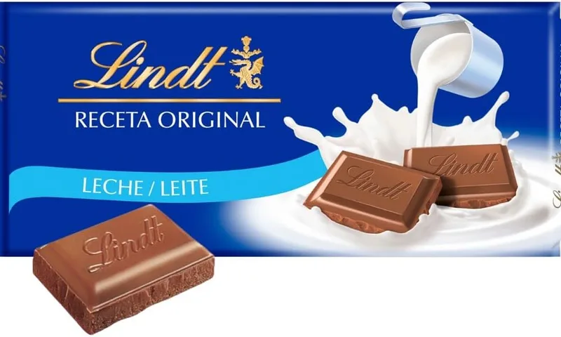 Chocolate de leite Lindt, chocolate Lindt, barra de chocolate, cremoso, Tablete 100 g
