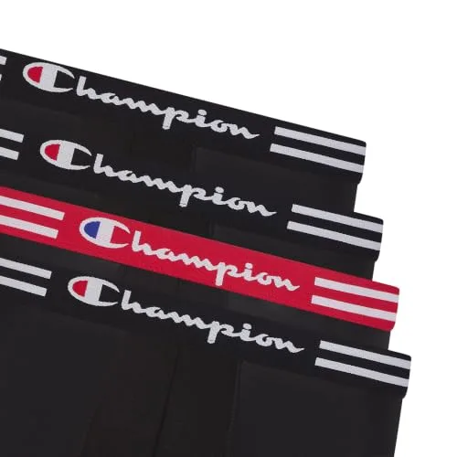 Champion ▫️ Cuecas boxer para homem Everyday Active Lightweight Stretch – Conjunto de 4 cuecas curtas retro (4 unidades) 5