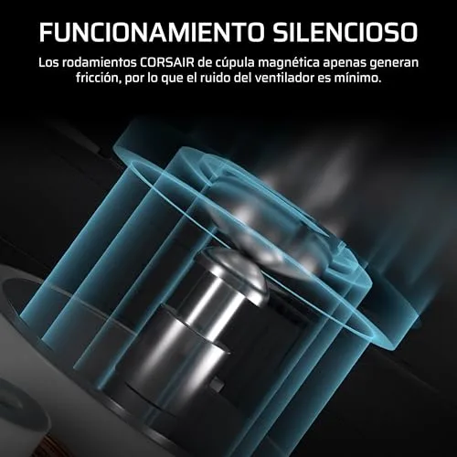 Corsair ▫️ Ventiladores RS120 de 120 mm com PWM – Ligação em cadeia – Baixo nível de ruído – Rolamento magnético de cúpula – Embalagem tripla – Preto 5