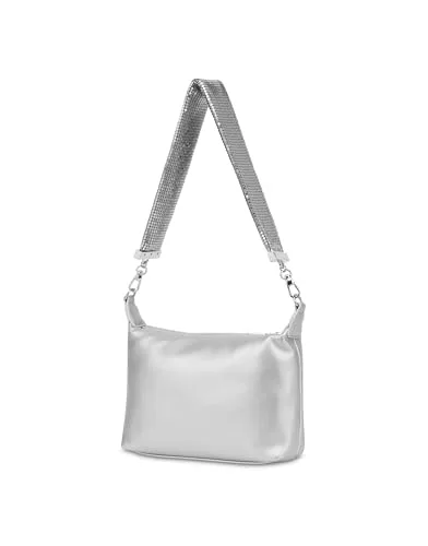 Love Moschino ▫️ JC4140PP1MLO0969, Mala de ombro para mulher, prateada, tamanho único, prateada, tamanho único 2
