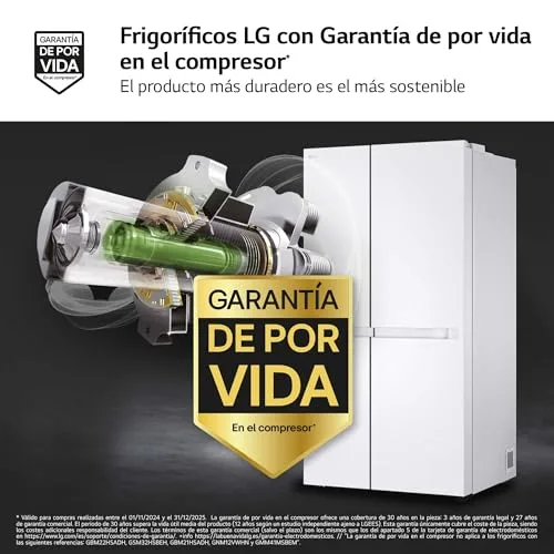 LG ▫️ GSBC40SWPE - Frigorífico Side by Side, Série 400, Linear Cooling, Multi Airflow, Classe E, 662 L, Branco 4
