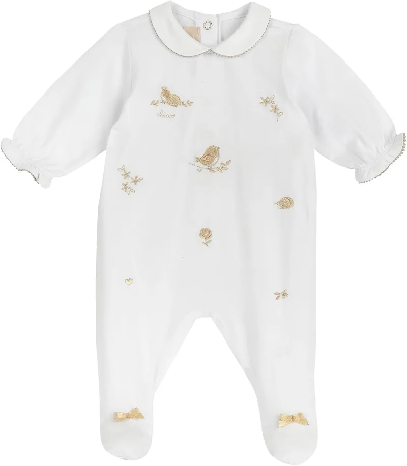 Chicco ▫️ Tutina em Algodão com Pé - Macacões para bebés e crianças pequenas - Bebé - Meninas