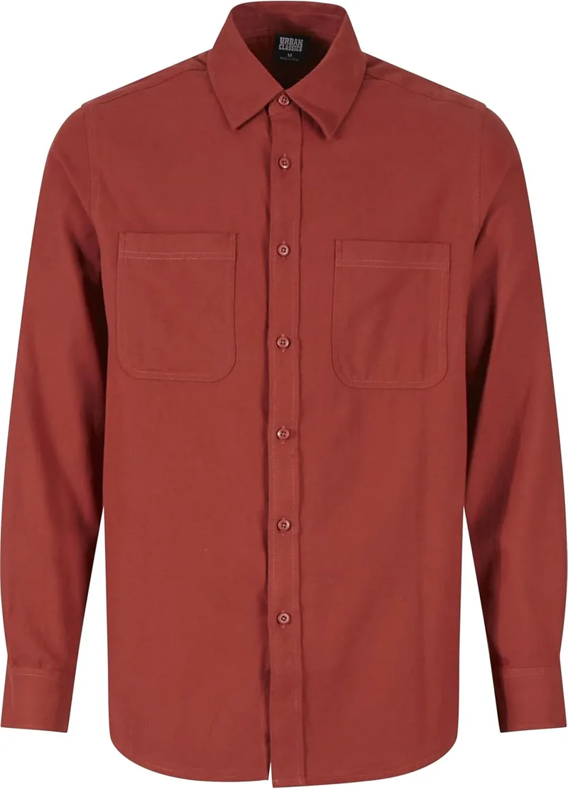 Urban Classics ▫️ Solid Manga comprida para homem Olive Regular