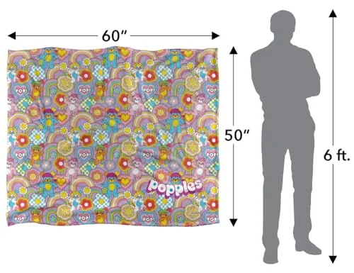 LOGOVISION ▫️ Popples Pop Pattern: Manta supermacia com toque sedoso – 152 x 127 cm 5