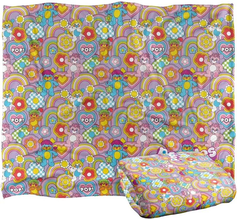 LOGOVISION ▫️ Popples Pop Pattern: Manta supermacia com toque sedoso – 152 x 127 cm