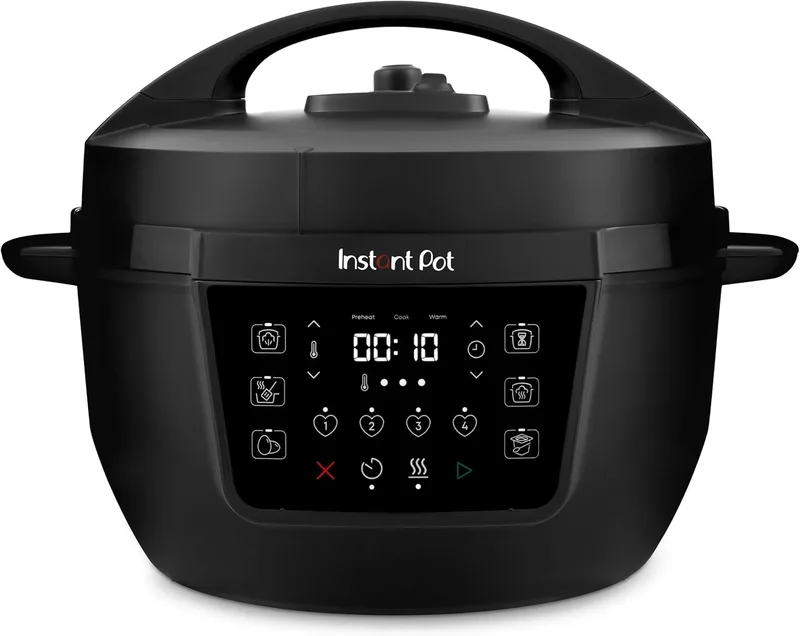 Instant Pot ▫️ Multicooker XL 7,1 L 7-em-1 Smart Cooker - panela de pressão, panela de cozedura lenta, panela de arroz, frigideira, máquina de iogurte, panela a vapor e aquecedor de alimentos, Preto