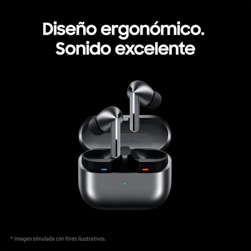 Samsung ▫️ Galaxy Buds3 Pro + Carregador - Auscultadores sem fios, cancelamento de ruído, Bluetooth, Audio 361, som Hi-Fi, cinzento (versão espanhola) 3