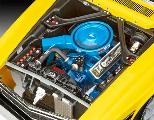Revell ▫️ Modelismo I Shelby Mustang GT500 dos anos 70 I Kit de montagem I Escala 1:25 I 120 peças I Conjunto de modelismo para maiores de 12 anos I Modelo detalhado I Carro desportivo I Réplica autêntica 3