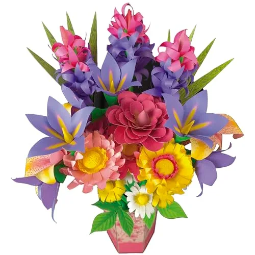 Educa ▫️ Ramo de Flores Silvestres Floral Art | Kit de artesanato para criar dezanove flores silvestres de papel sem necessidade de cola nem tesoura. A partir dos 14 anos (20141) 3