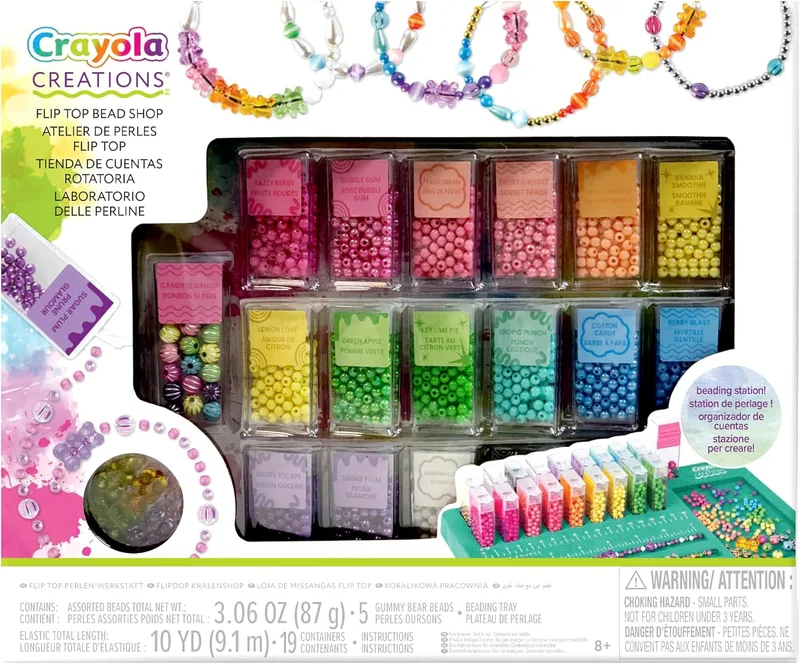 CRAYOLA ▫️ Creations - Oficina de contas, cria joias com contas, atividade criativa e ideia de presente para meninas a partir dos 8 anos, 04-2963
