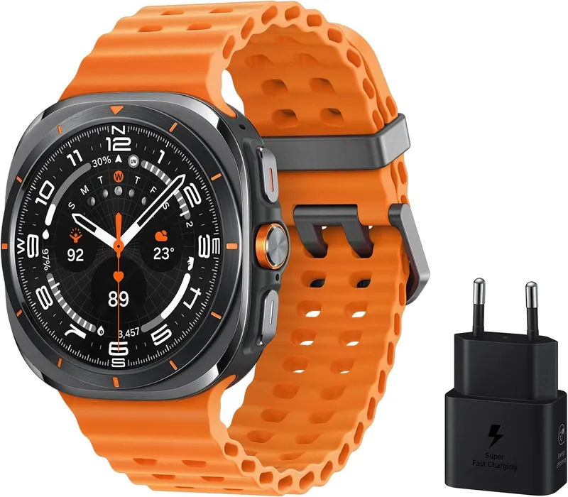 Samsung ▫️ Galaxy Watch Ultra LTE 47 mm + Carregador - Smartwatch, Monitorização da Saúde, Monitorização Desportiva, laranja (Versão Espanhola)