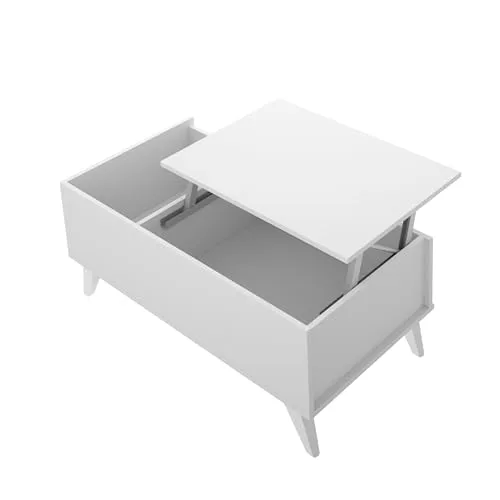 DEKIT GRUPO RIMOBEL ▫️ Ness - Mesa de centro elevável Ness - Branca - 41 x 99 x 60 cm 2