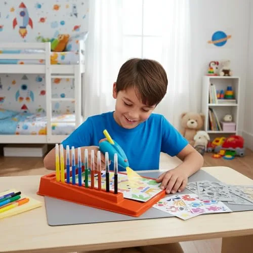 Educa ▫️ Spray Art | Cria desenhos fantásticos com um aerógrafo automático. Prático, fácil e limpo. Brinquedo artístico para meninos e meninas a partir dos 4 anos (20132) 4