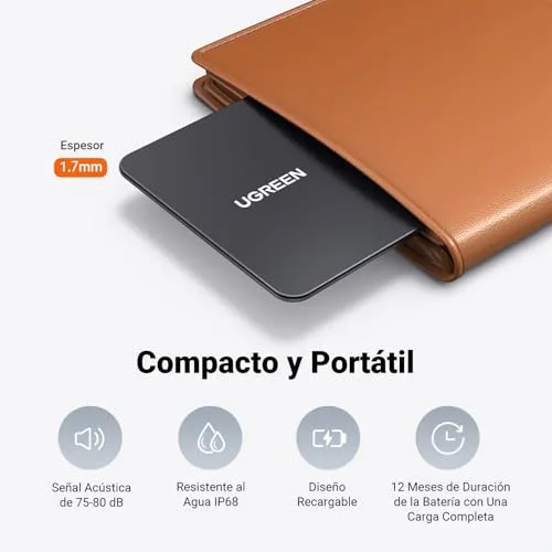 UGREEN ▫️ FineTrack Slim Smart Finder Localizador Apenas para iOS (NÃO para Android) 1,7 mm 2