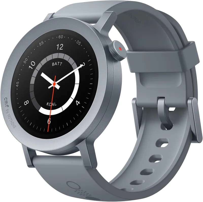 CMF BY NOTHING ▫️ Smartwatch Watch Pro 2 com ecrã AMOLED de 1,32", bateria com duração de 11 dias, chamadas Bluetooth com redução de ruído AI e GPS multi-sistema - Cinzento