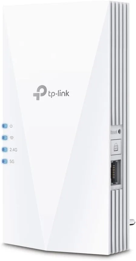 TP-Link ▫️ RE780X - Amplificador WiFi 6 (Dual Band 2402 Mbit/s, 5 GHz + 574 Mbit/s, 2,4 GHz, MU-MIMO, Porta Gigabit, Compatível com todos os Routers WLAN)