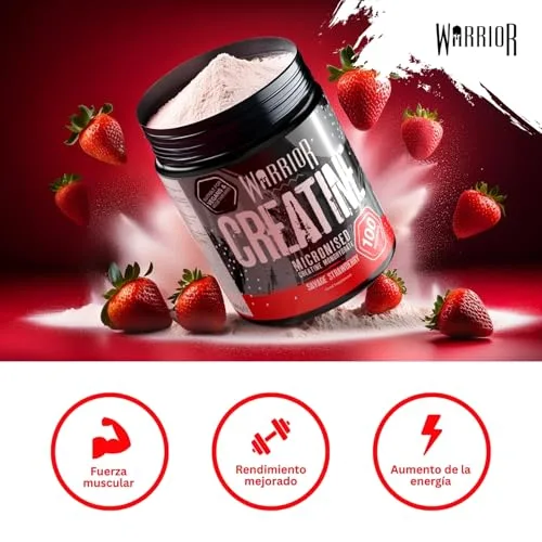 Warrior ▫️ Creatina Monohidratada em Pó 500 g, Vegana – Framboesa Silvestre 7
