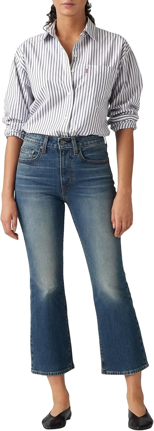 Levi's ▫️ 725 Authentic Kick Bootcut Ankle - Calças de ganga para mulher
