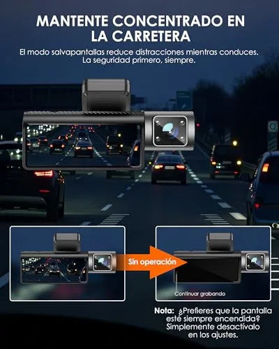 iZEEKER ▫️ Dashcam de 3 canais 4K com cartão de 32 GB GRÁTIS, câmara frontal, traseira e interior para automóvel 4K+1080P+1080P com WDR, visão noturna por infravermelhos, Wi-Fi 6, ângulo de 170°, Sensor G, Modo de Estacionamento 24H 7