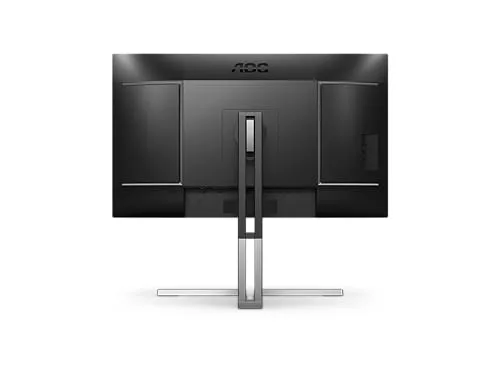 AOC ▫️ Monitor Q27U3CV de 27 polegadas, 75 Hz, painel IPS QD, 4 ms GtG, VESA HDR400 (Certificado), Altifalantes, Altura Ajustável, (2560x1440, 1x HDMI 1.4, 1x DP 1.4, Hub USB) Preto/Prateado 3