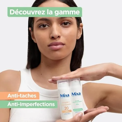 Mixa ▫️ Gel matificante contra impurezas com ácido salicílico + AHA – Pele oleosa e acne – Controlo do sebo – Textura leve e refrescante tipo sorvete – Frasco com bomba antioxidante – 50 ml 7