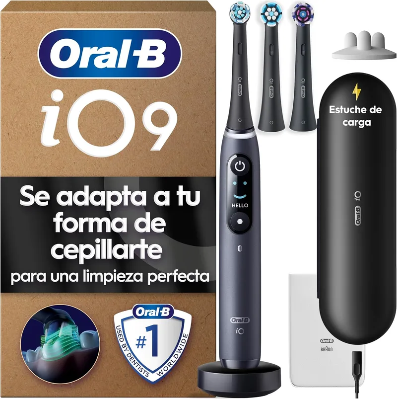Oral-B ▫️ Escova de dentes elétrica iO 9 com 3 cabeças, preta