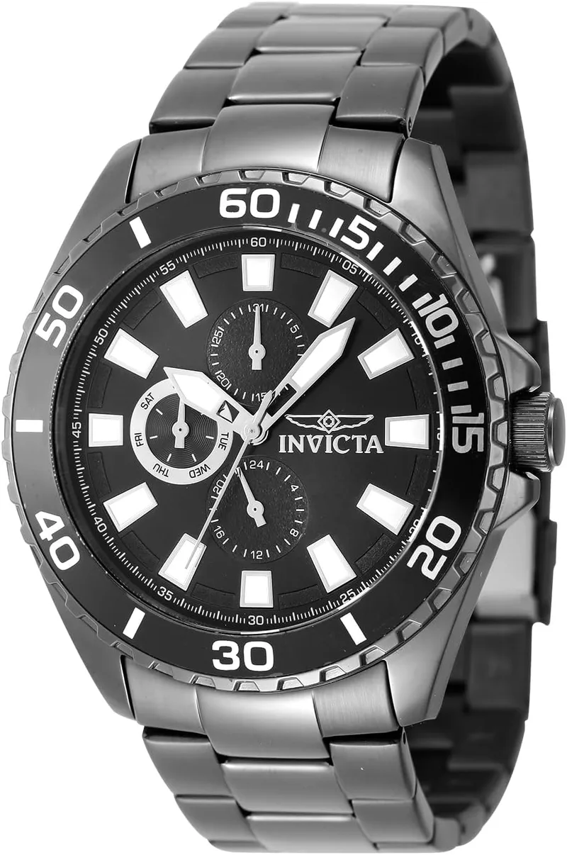 INVICTA ▫️ Relógio de Quartzo Pro Diver em Aço Inoxidável para Homem - 46 mm