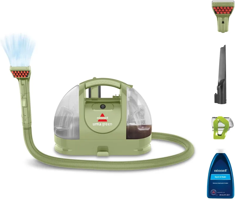 BISSELL Little Green, Aspirador de água para estofos, Aspirador para manchas e sujidade do dia a dia, Limpador líquido para alcatifa, estofos, sofá, carro e outros, Motor potente de 340 W, 4098N