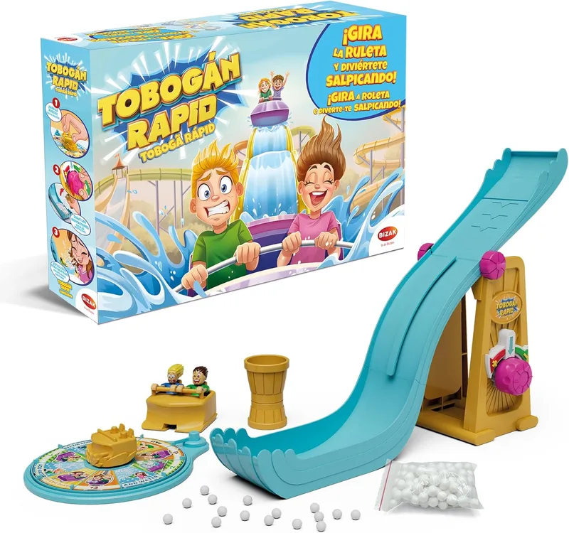 Bizak ▫️ Tobogan Rapid, jogo de tabuleiro familiar, tempo de diversão em família, brincar com os amigos, prenda de brincadeira para crianças para rapazes e raparigas a partir dos 4 anos (35001938)