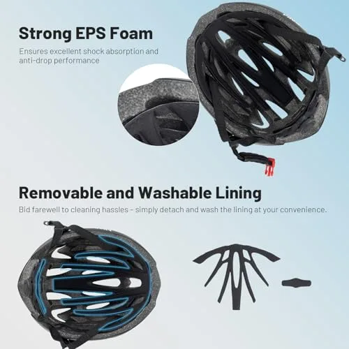 Favoto ▫️ Capacete de Bicicleta Ajustável, Capacete de Ciclismo com Forro para Homens, Mulheres e Adultos, Capacete de BTT e Estrada Certificado CE e TUV 4