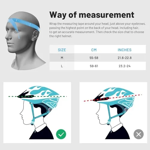 Favoto ▫️ Capacete de Bicicleta Ajustável, Capacete de Ciclismo com Forro para Homens, Mulheres e Adultos, Capacete de BTT e Estrada Certificado CE e TUV 6